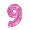 Giant Holographic Hot Pink Number Balloon - 40 Inches