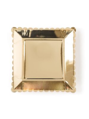 Gold Scalloped Large Plates