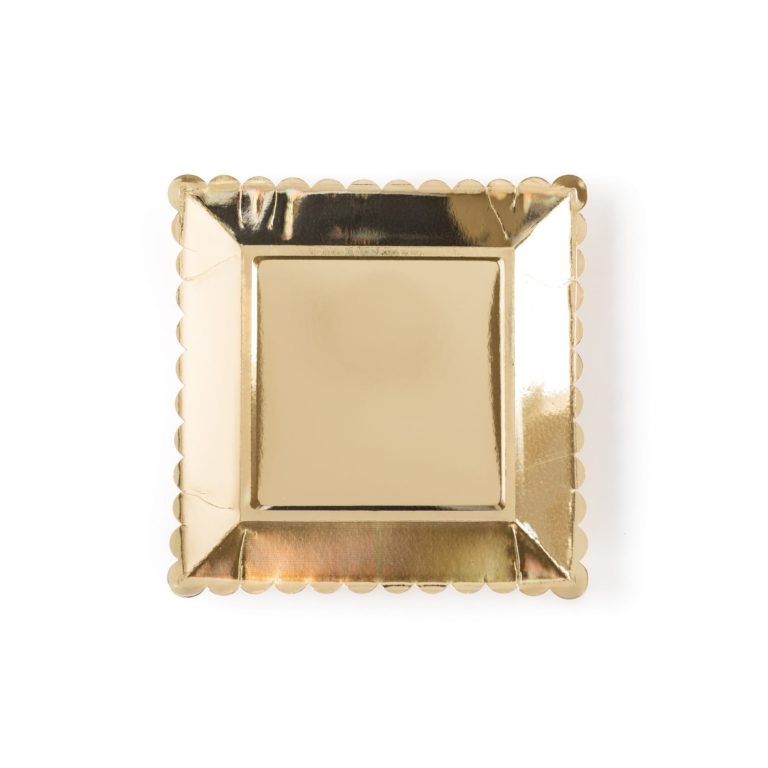 Gold Scalloped Large Plates