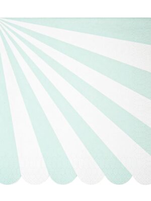 Aqua Striped Large Napkins