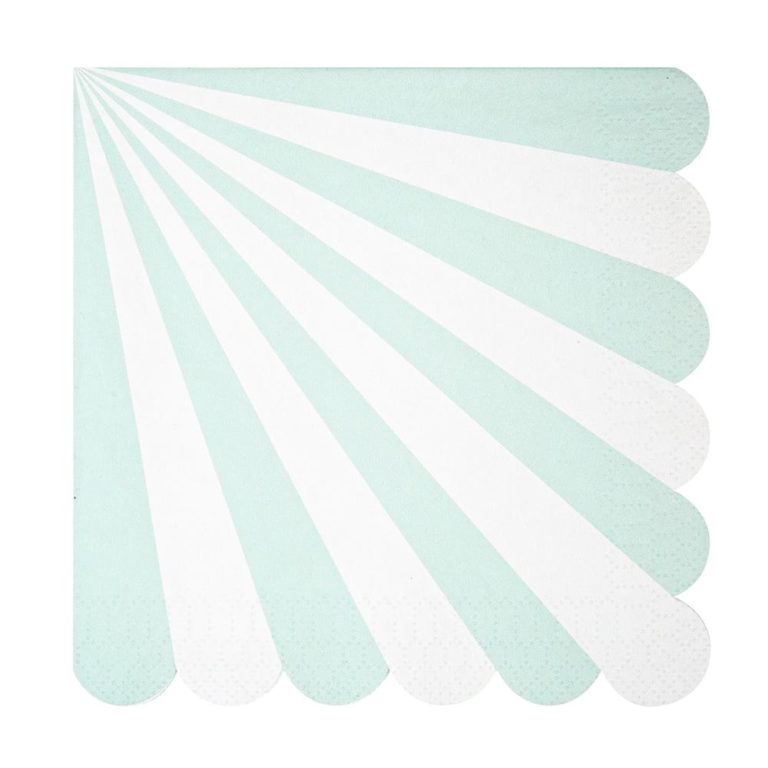 Aqua Striped Large Napkins