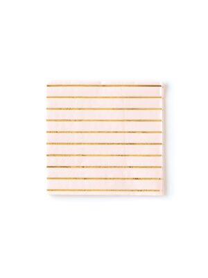 Blush Striped Cocktail Napkins