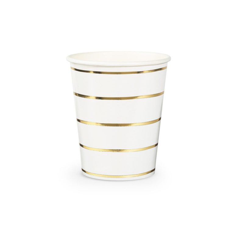 Frenchie Striped Cups - Gold