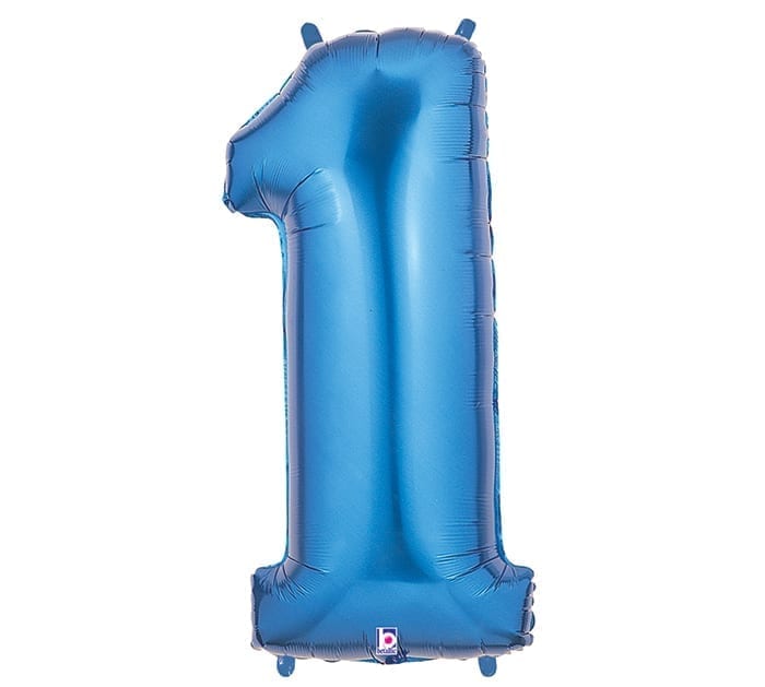 Giant Blue Number Balloon - 40 Inches