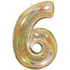 Giant Holographic Gold Number Balloon - 40 Inches