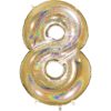 Giant Holographic Gold Number Balloon - 40 Inches