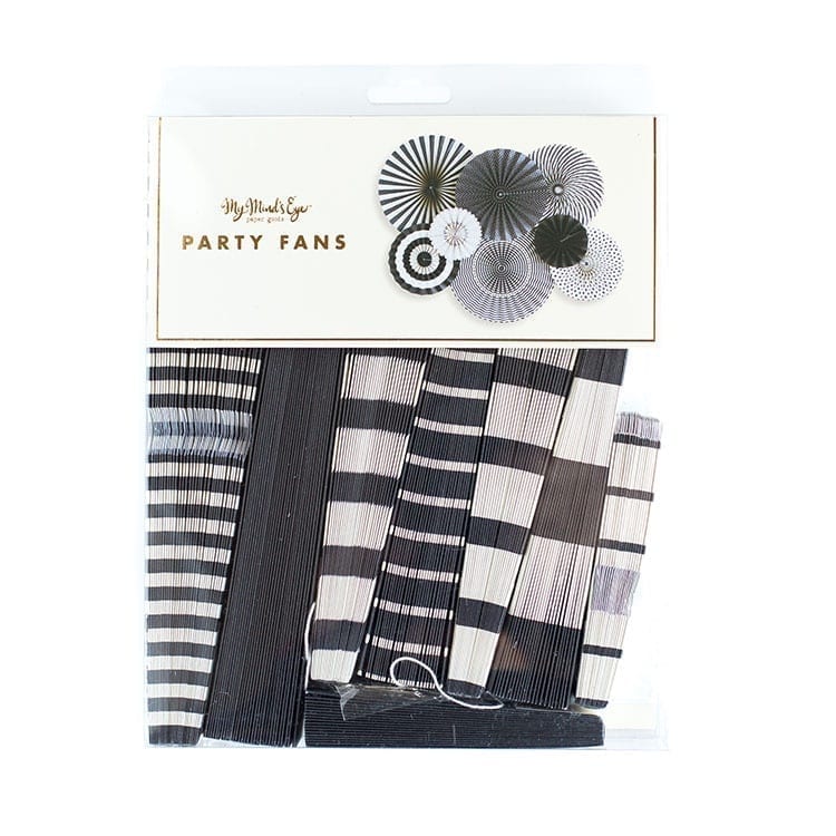 Black and White Party Fans