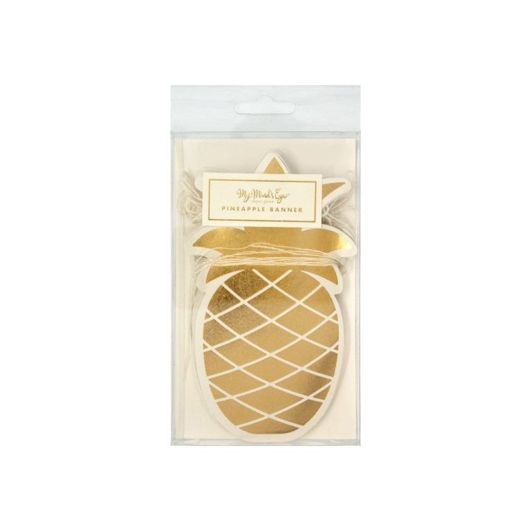Gold Foil Pineapple Banner