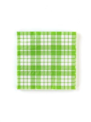 St Patricks Day Plaid Cocktail Napkin
