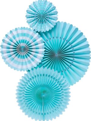Aqua Paper Fan Basics - Set of 4