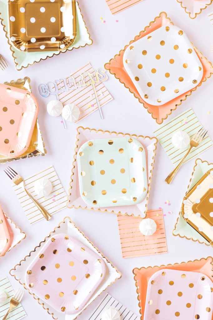 Cream Striped Cocktail Napkins