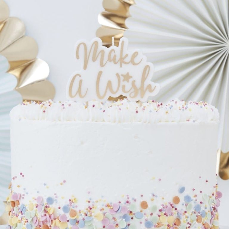 Gold Make A Wish Candle