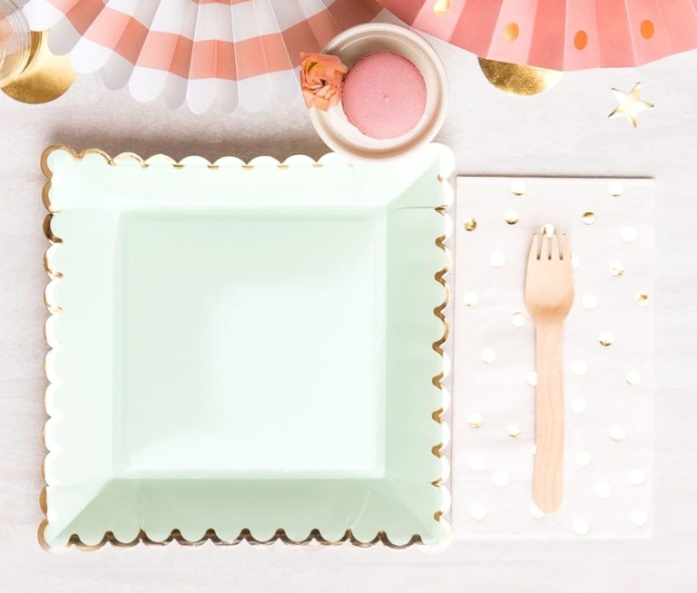 Cream Polka Dot Dinner Napkins