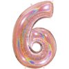 Giant Holographic Rose Gold Number Balloon - 40 Inches