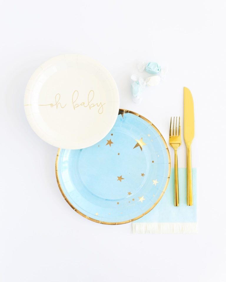 Oh Baby Cursive Script Small Plates