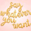 Script Letter Balloon - Gold