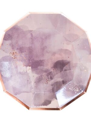 Amethyst - Light Purple Watercolor Premium Large Paper Plates