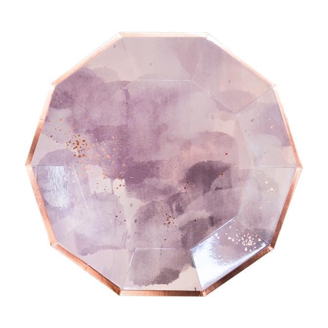 Amethyst - Light Purple Watercolor Premium Large Paper Plates