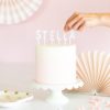 Alphabet Letterboard Cake Toppers - White