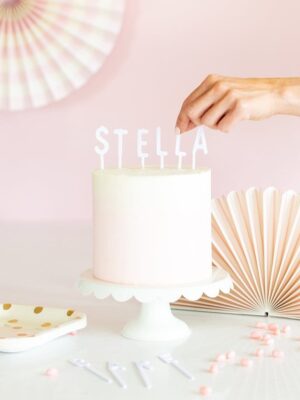 Alphabet Letterboard Cake Toppers - White