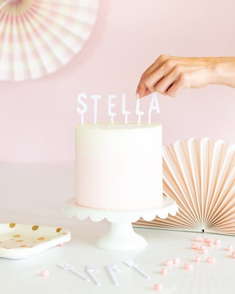 Alphabet Letterboard Cake Toppers - White