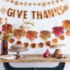 Acorn and Autumn Leaves Thanksgiving Banner