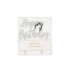 Silver Happy Birthday Cake Topper