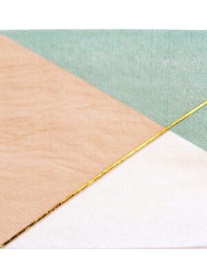 Desert Rose - Colorblock Lunch Paper Napkins
