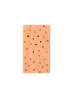 Coral Polka Dot Dinner Napkin