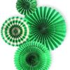 Teal Paper Fan Basics - Set of 4