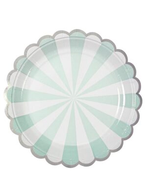 Aqua Stripe Small Plates