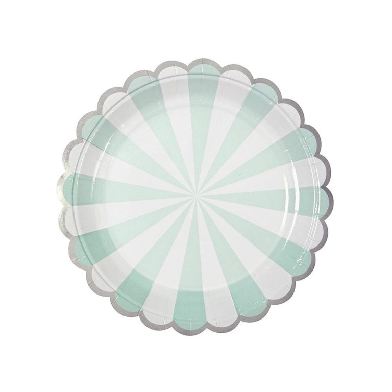 Aqua Stripe Small Plates