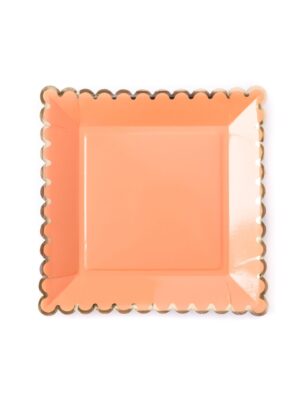 Coral Scalloped Large Plates