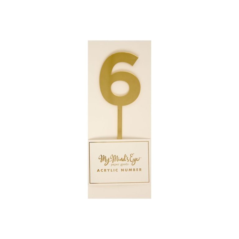 Gold Acrylic Cake Topper