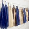 Navy, Blush and Rose Gold Tissue Tassel Garland Kit