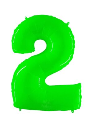 Giant Bright Lime Green Number Balloon - 40 Inches
