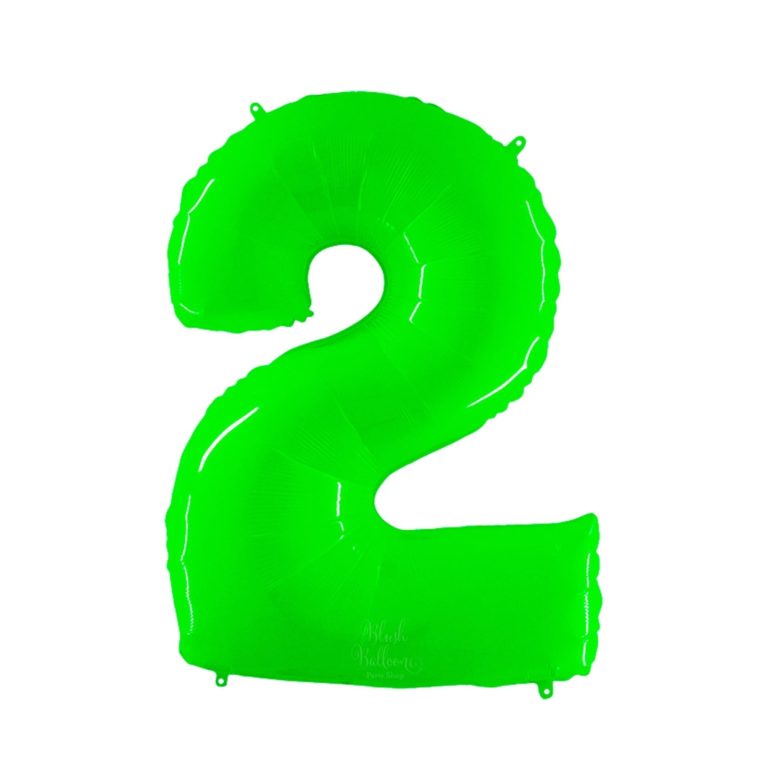 Giant Bright Lime Green Number Balloon - 40 Inches