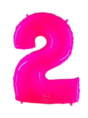 Giant Bright Pink Number Balloon - 40 Inches