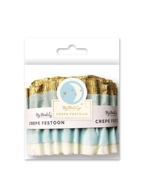 Baby Blue Crepe Paper Banner