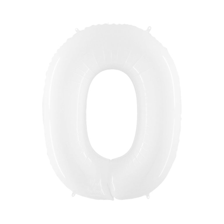Giant Bright White Number Balloon - 40 Inches