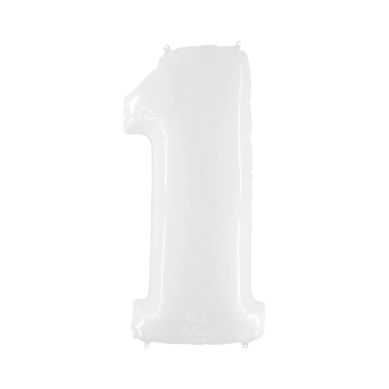 Giant Bright White Number Balloon - 40 Inches