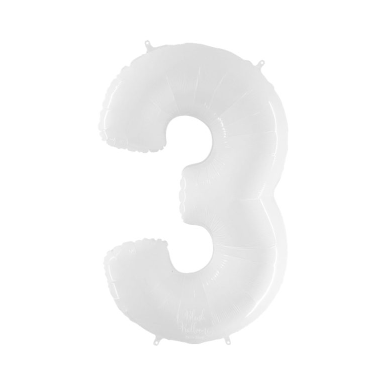 Giant Bright White Number Balloon - 40 Inches
