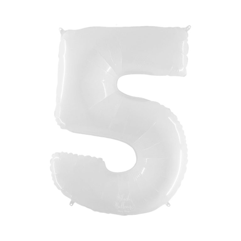 Giant Bright White Number Balloon - 40 Inches