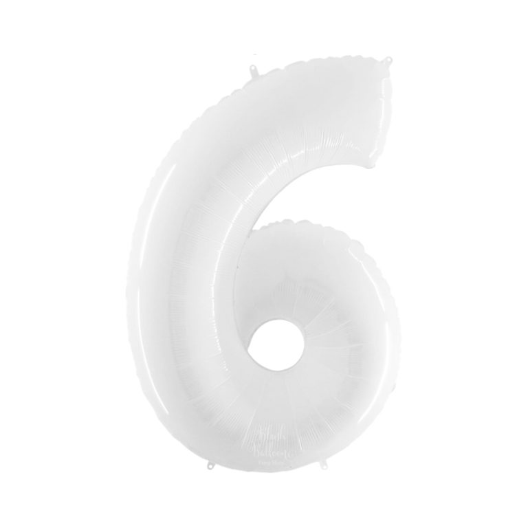 Giant Bright White Number Balloon - 40 Inches