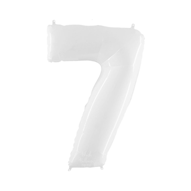 Giant Bright White Number Balloon - 40 Inches