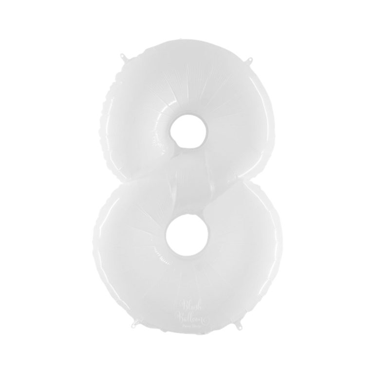 Giant Bright White Number Balloon - 40 Inches