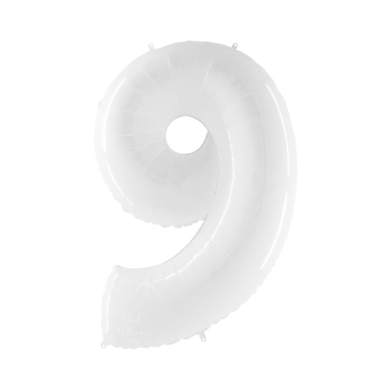 Giant Bright White Number Balloon - 40 Inches