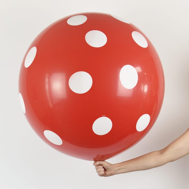 Giant Polka Dot Printed Latex Balloons