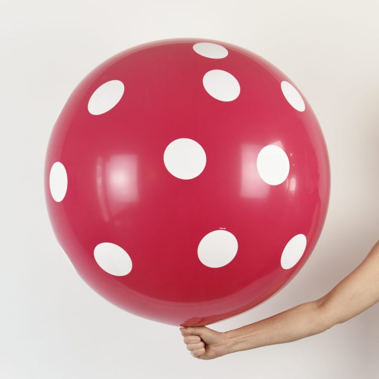 Giant Polka Dot Printed Latex Balloons