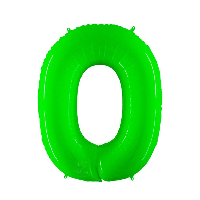 Giant Bright Lime Green Number Balloon - 40 Inches